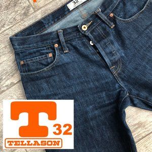 Tellason Stock 14oz - Slim Tapered - Cone Mills Button Fly Jeans size 32